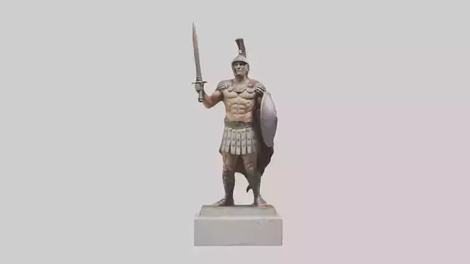 Gladiator statue model VR / AR / low-poly
