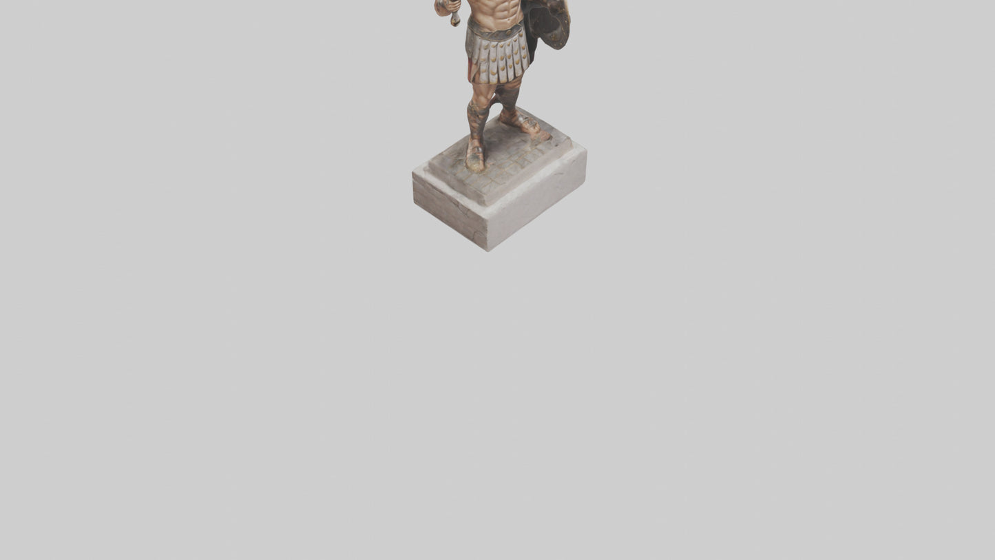 Gladiator statue model VR / AR / low-poly