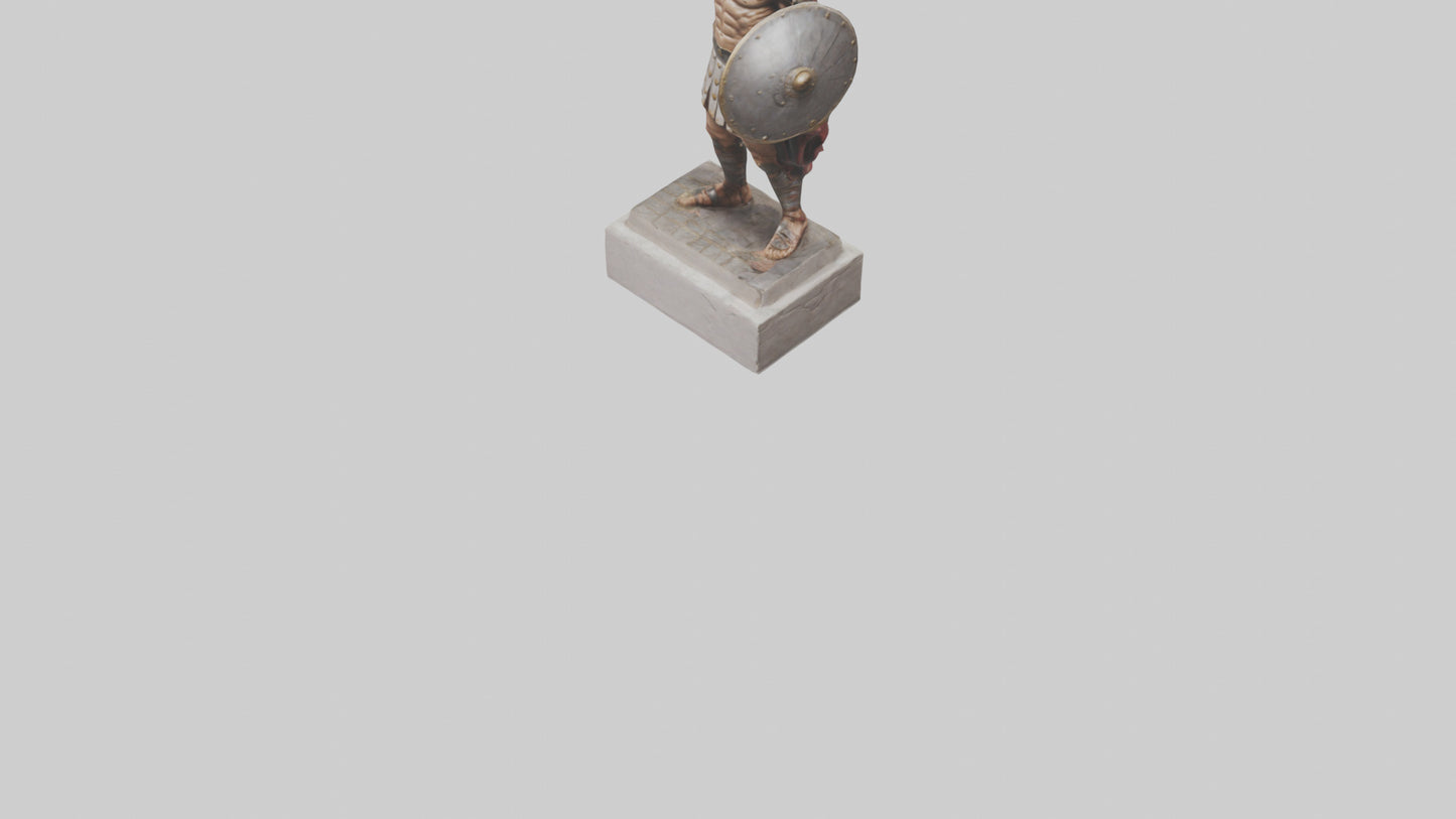 Gladiator statue model VR / AR / low-poly