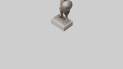 Gladiator statue model VR / AR / low-poly