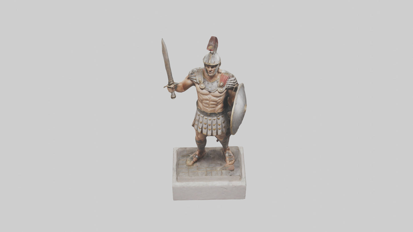 Gladiator statue model VR / AR / low-poly