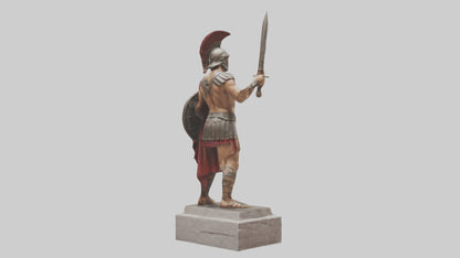 Gladiator statue model VR / AR / low-poly
