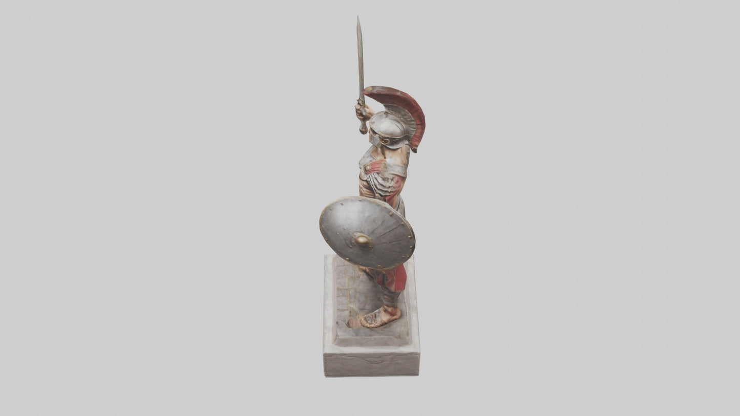 Gladiator statue model VR / AR / low-poly