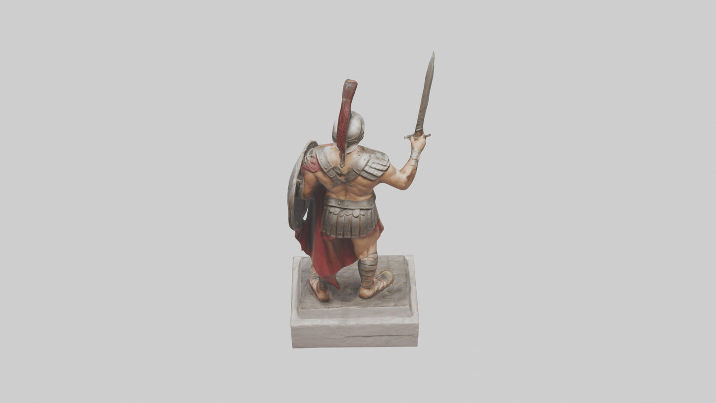 Gladiator statue model VR / AR / low-poly