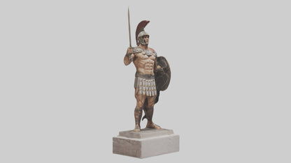 Gladiator statue model VR / AR / low-poly