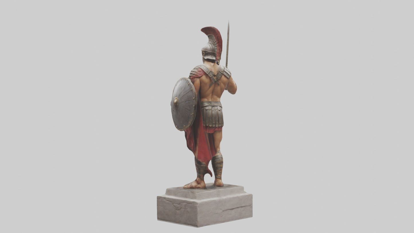 Gladiator statue model VR / AR / low-poly