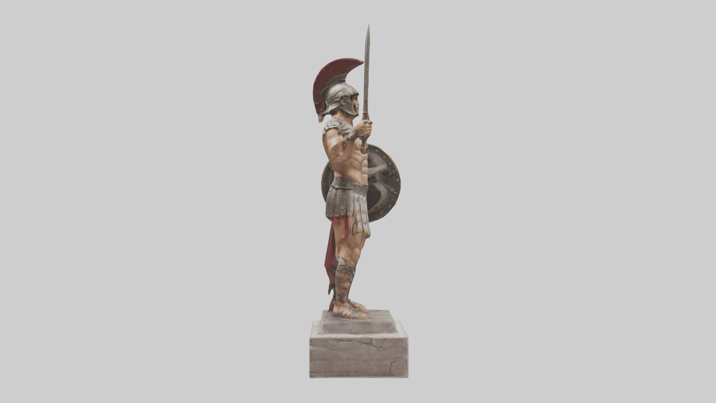 Gladiator statue model VR / AR / low-poly
