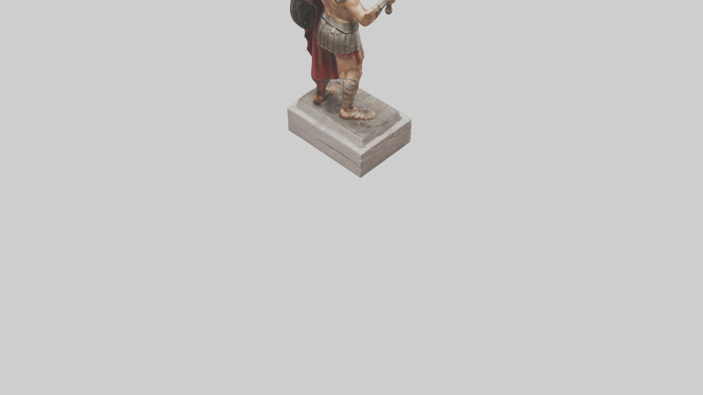 Gladiator statue model VR / AR / low-poly