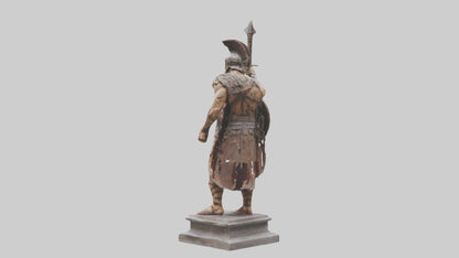 Gladiator Warrior Statue model VR / AR / low-poly