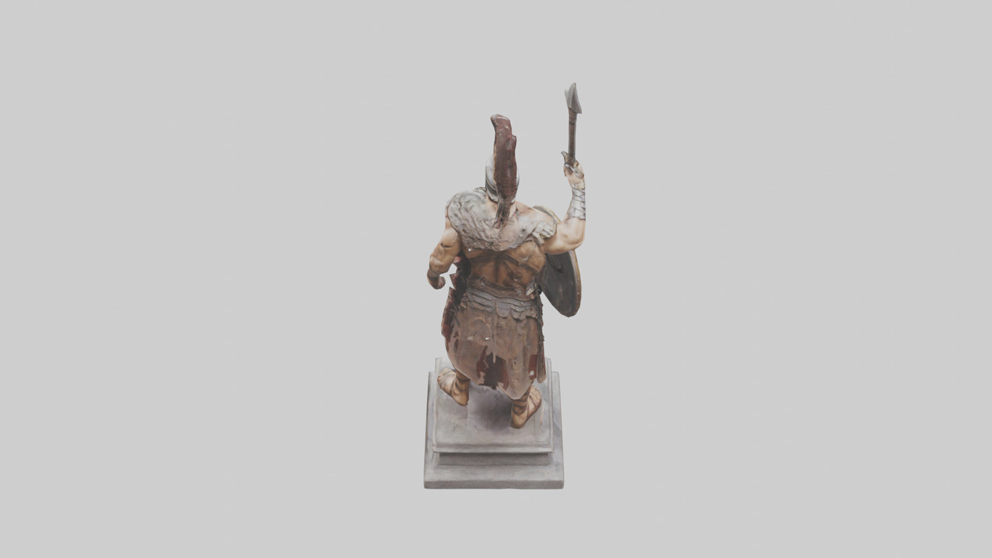 Gladiator Warrior Statue model VR / AR / low-poly