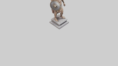 Gladiator Warrior Statue model VR / AR / low-poly