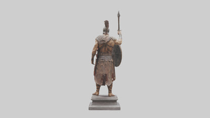 Gladiator Warrior Statue model VR / AR / low-poly