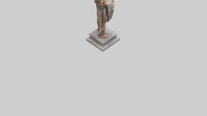Gladiator Warrior Statue model VR / AR / low-poly
