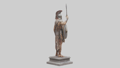 Gladiator Warrior Statue model VR / AR / low-poly