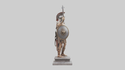 Gladiator Warrior Statue model VR / AR / low-poly