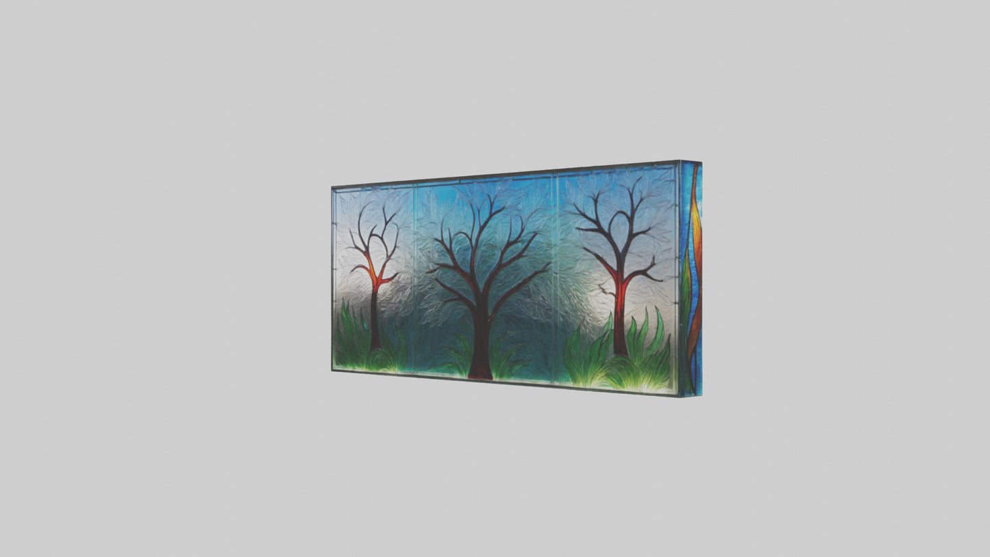 3D model Glass Art Murals VR / AR / low-poly