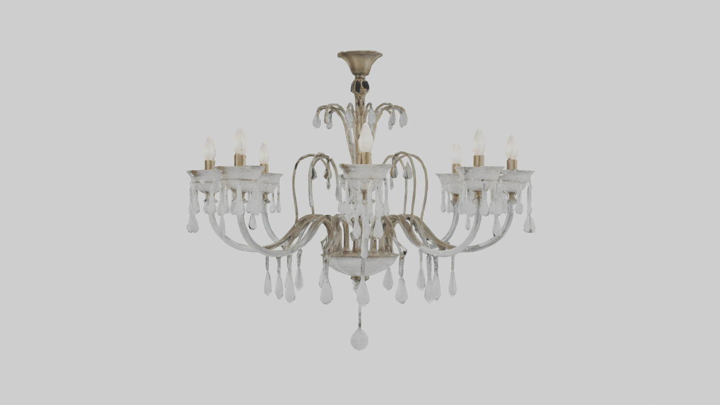 3D model Glass chandelier model VR / AR / low-poly