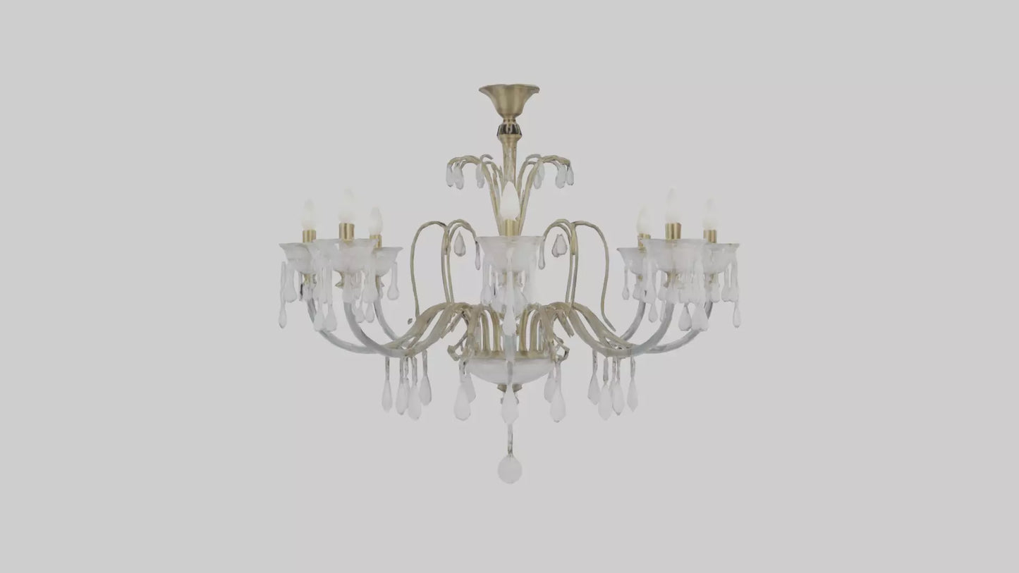 3D model Glass chandelier model VR / AR / low-poly