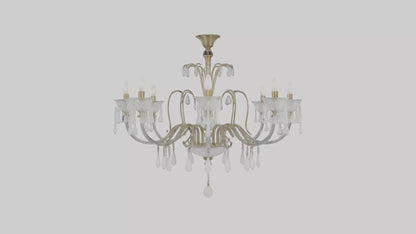3D model Glass chandelier model VR / AR / low-poly