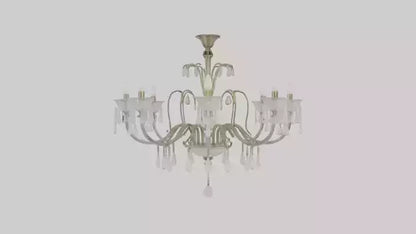 3D model Glass chandelier model VR / AR / low-poly