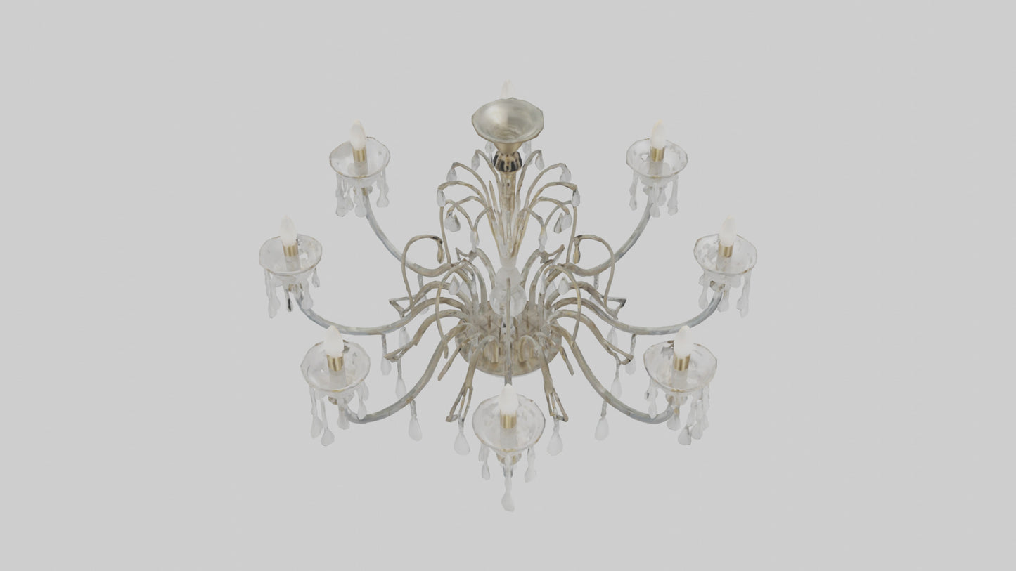 3D model Glass chandelier model VR / AR / low-poly
