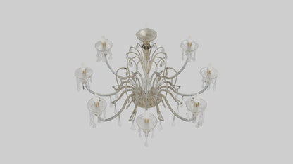 3D model Glass chandelier model VR / AR / low-poly