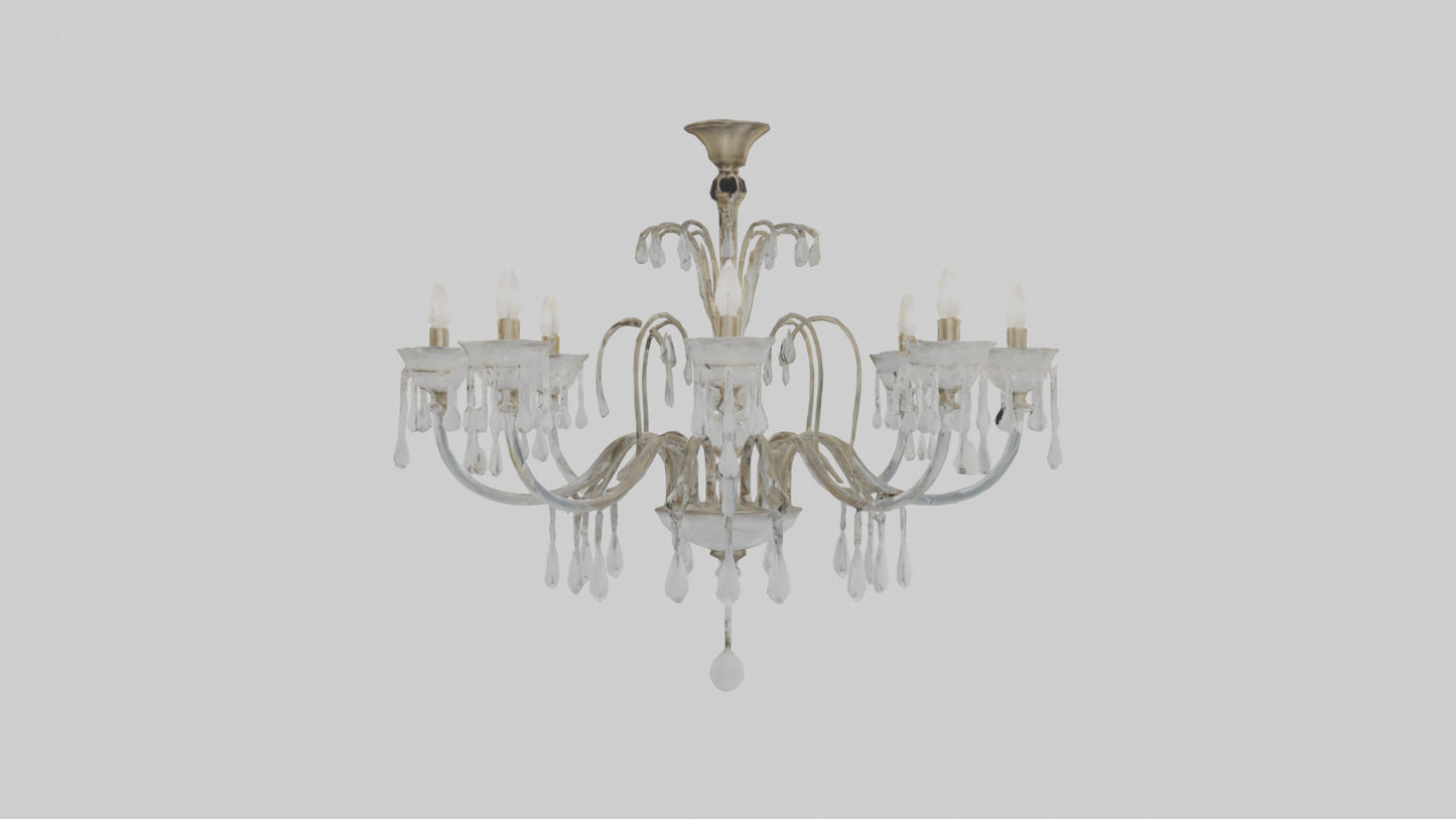 3D model Glass chandelier model VR / AR / low-poly