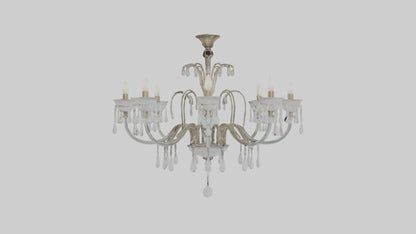 3D model Glass chandelier model VR / AR / low-poly