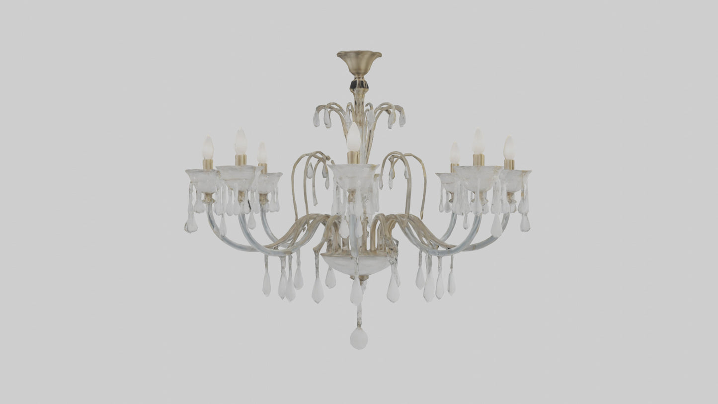 3D model Glass chandelier model VR / AR / low-poly