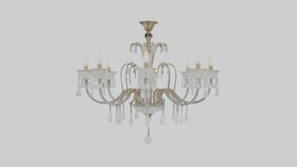 3D model Glass chandelier model VR / AR / low-poly