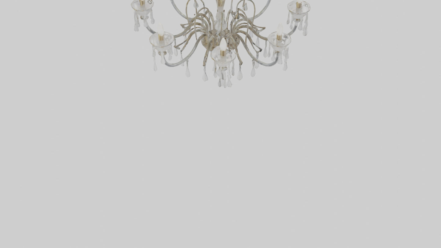 3D model Glass chandelier model VR / AR / low-poly