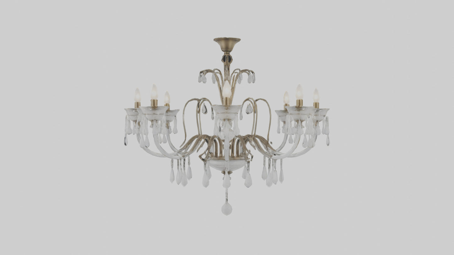 3D model Glass chandelier model VR / AR / low-poly