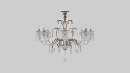 3D model Glass chandelier model VR / AR / low-poly