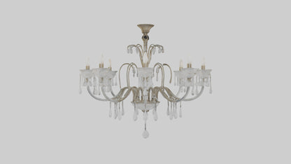 3D model Glass chandelier model VR / AR / low-poly