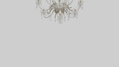 3D model Glass chandelier model VR / AR / low-poly