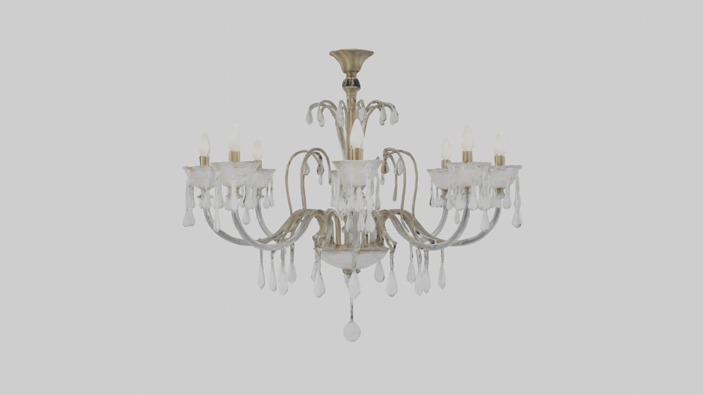 3D model Glass chandelier model VR / AR / low-poly