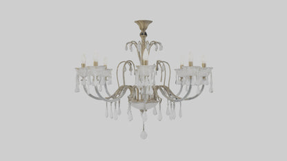 3D model Glass chandelier model VR / AR / low-poly
