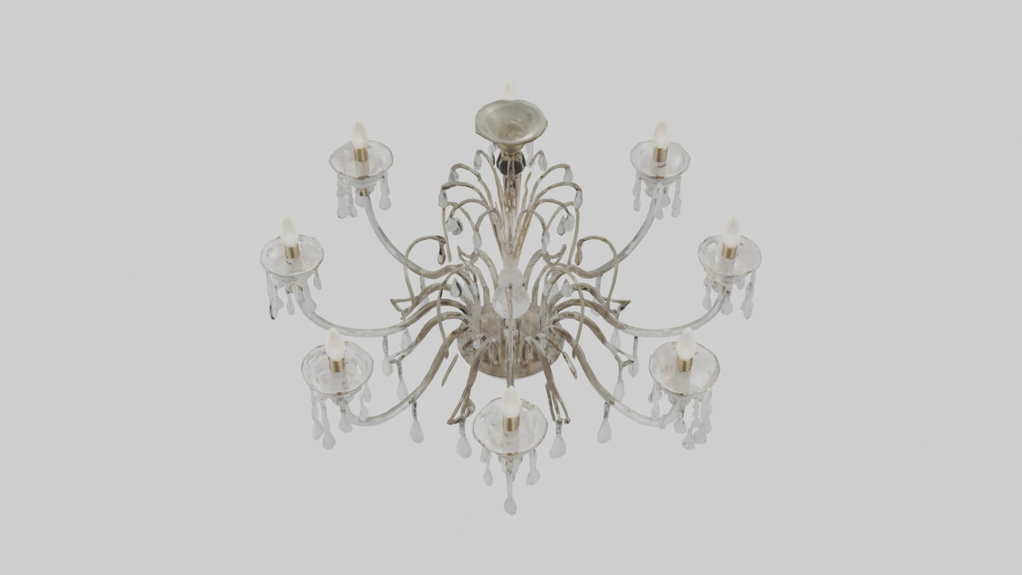 3D model Glass chandelier model VR / AR / low-poly