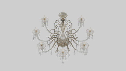 3D model Glass chandelier model VR / AR / low-poly