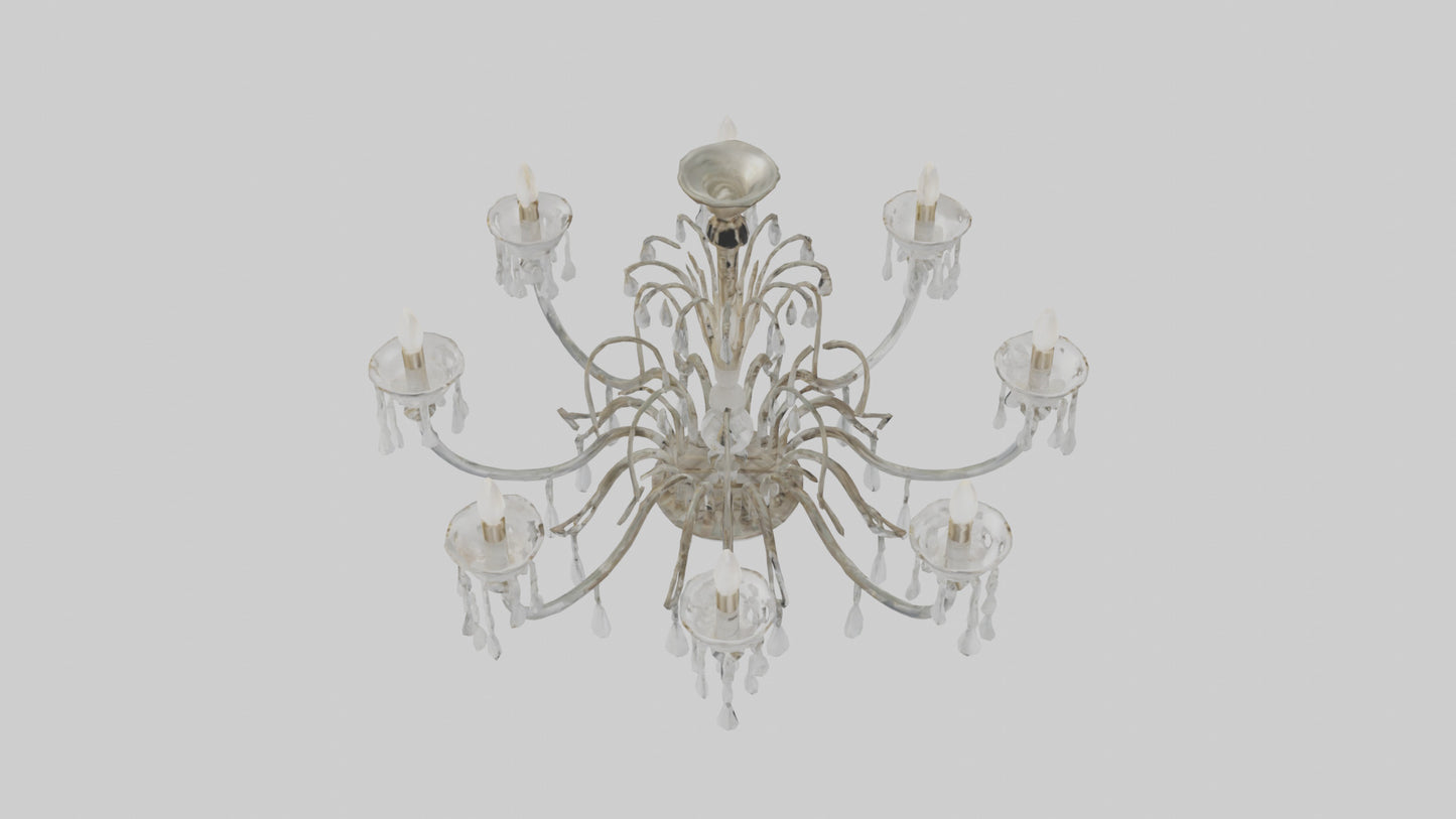 3D model Glass chandelier model VR / AR / low-poly