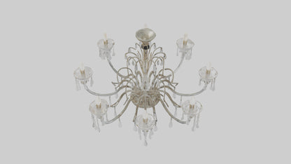 3D model Glass chandelier model VR / AR / low-poly