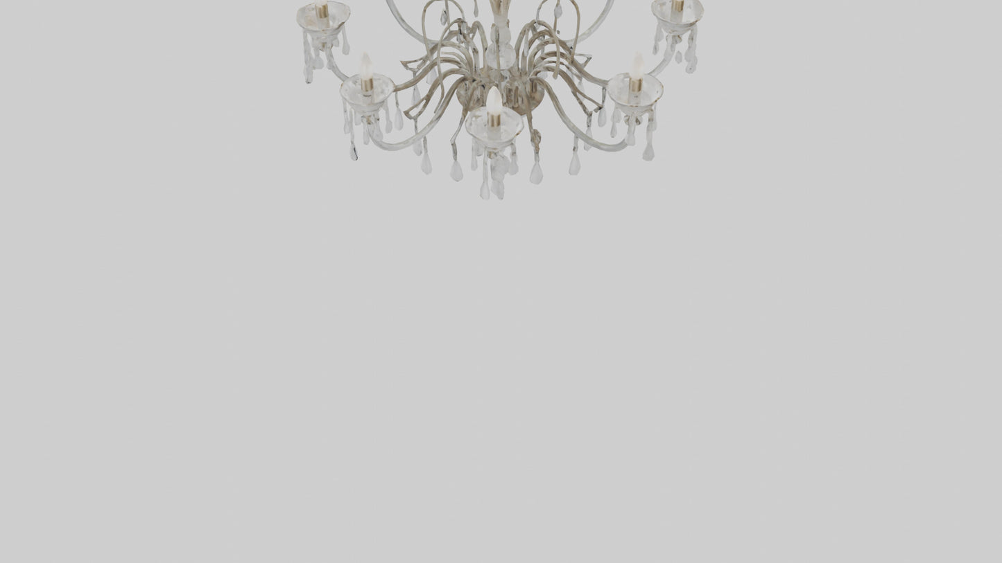3D model Glass chandelier model VR / AR / low-poly