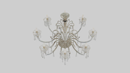 3D model Glass chandelier model VR / AR / low-poly