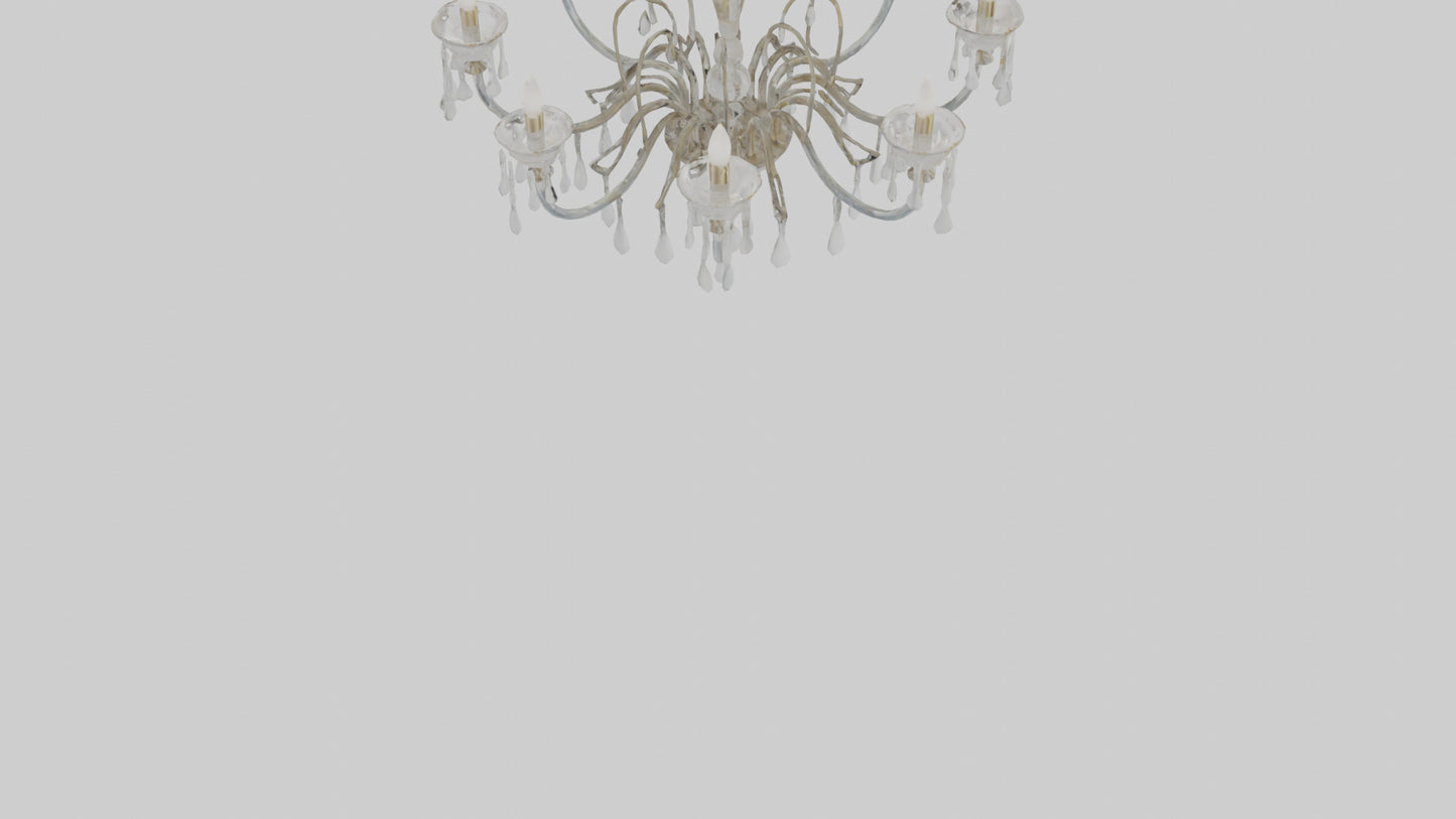 3D model Glass chandelier model VR / AR / low-poly