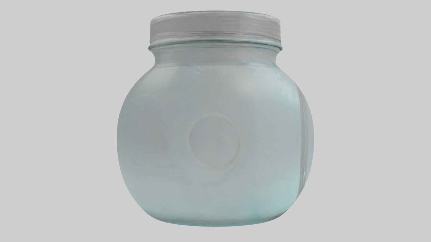 3D model Glass Jar model VR / AR / low-poly