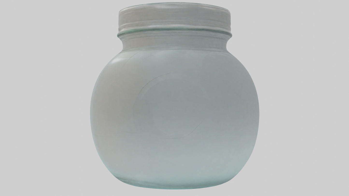 3D model Glass Jar model VR / AR / low-poly