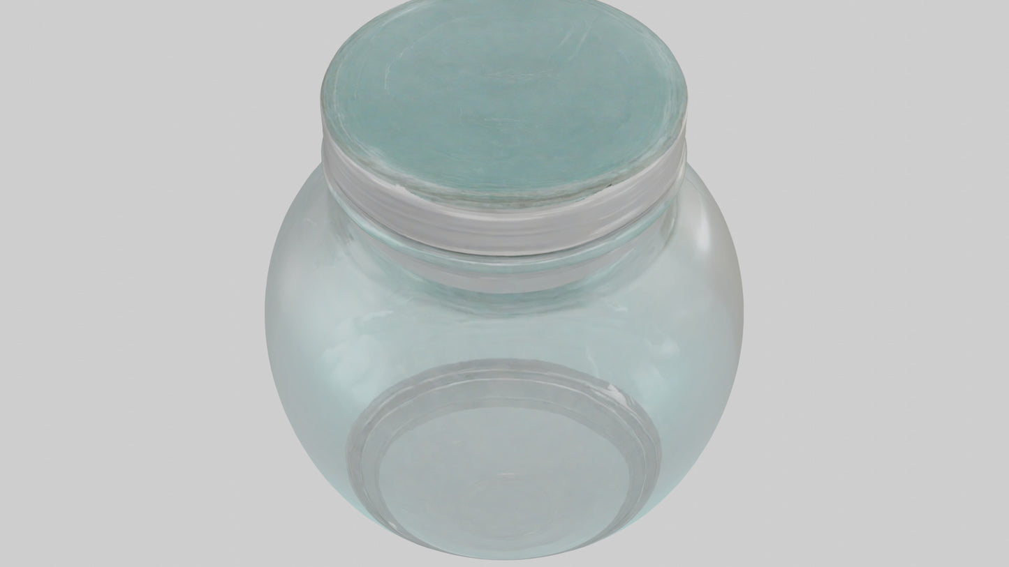 3D model Glass Jar model VR / AR / low-poly