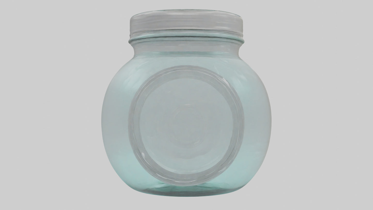 3D model Glass Jar model VR / AR / low-poly