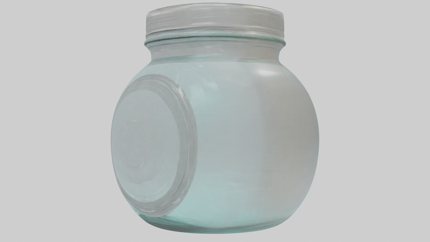 3D model Glass Jar model VR / AR / low-poly