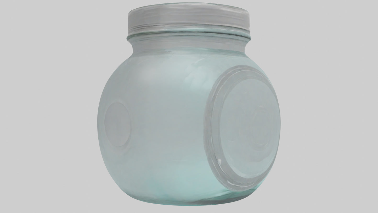 3D model Glass Jar model VR / AR / low-poly